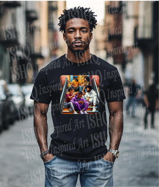 Brotherly Love black retail urban graphic t-shirt featuring original artwork and inspirational poetry