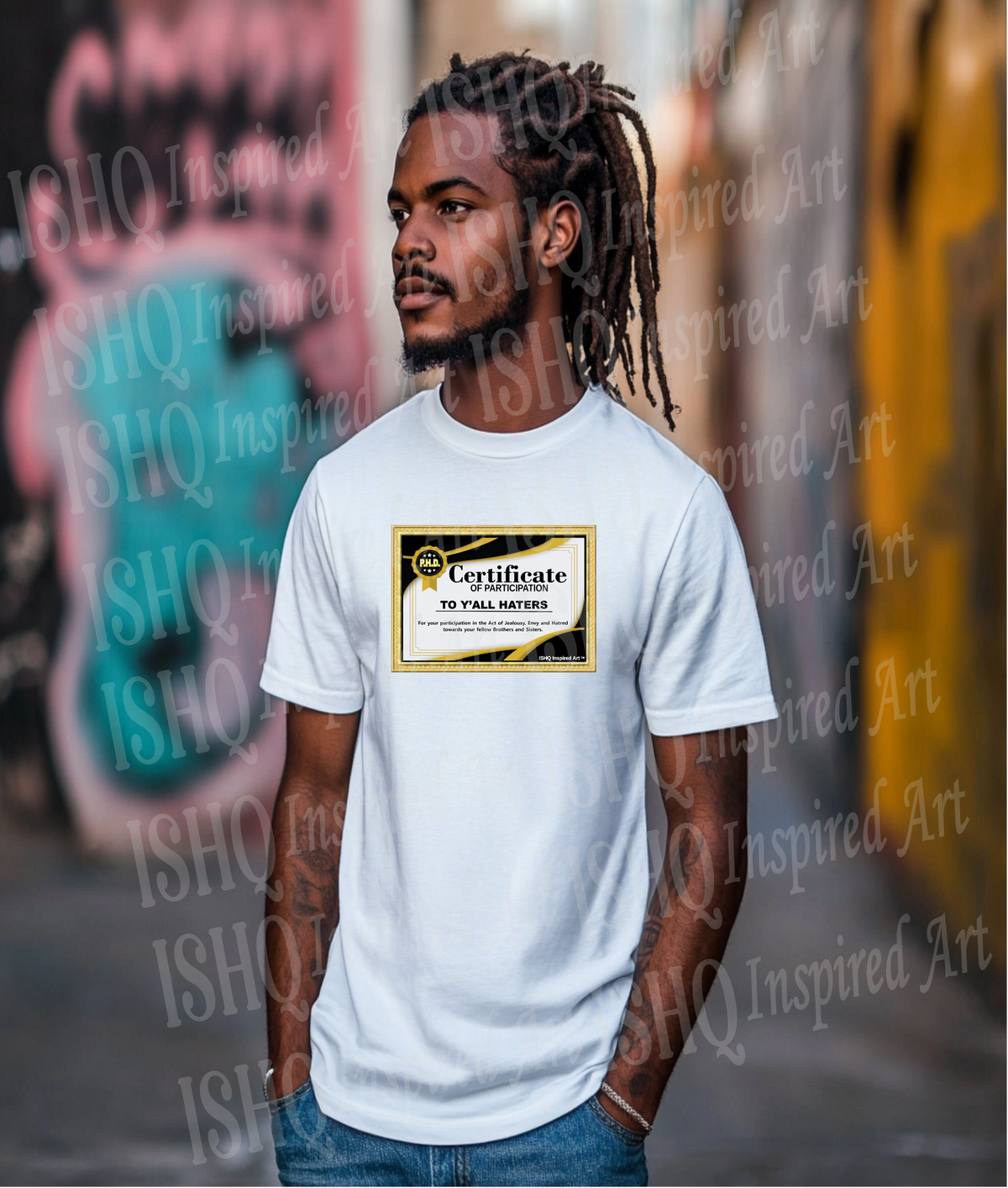 Playa white retail urban graphic t-shirts with inspirational poetry sold in individual shirts